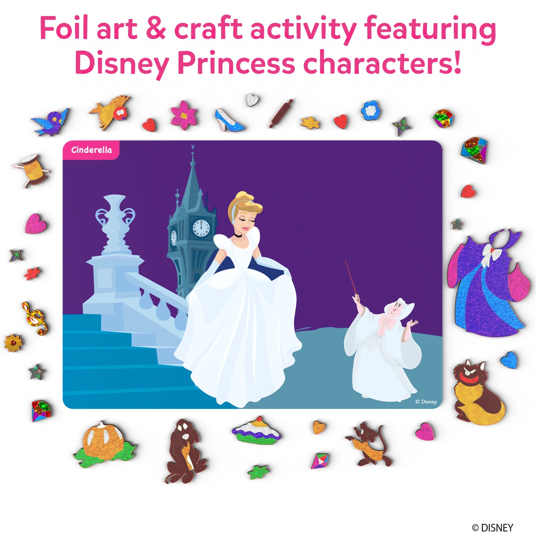 Skillmatics Foil Fun Disney Princess kit arte foil 4-9 anni