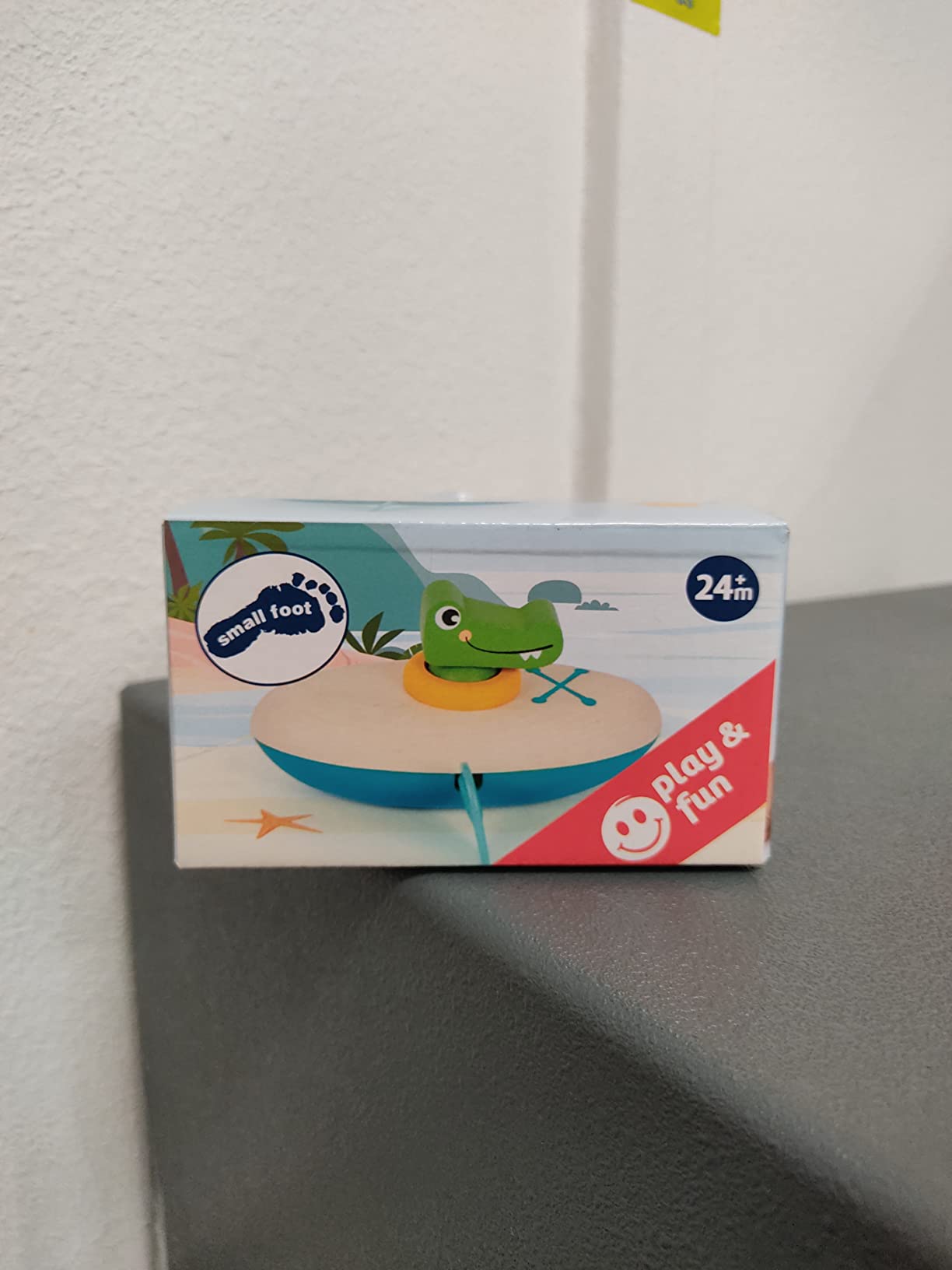 smallfoot 11655 canoa coccodrillo gioco bagnetto a carica