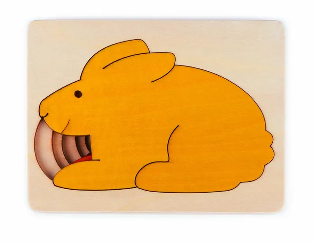 Hape E6515 puzzle 5 conigli legno 2 anni