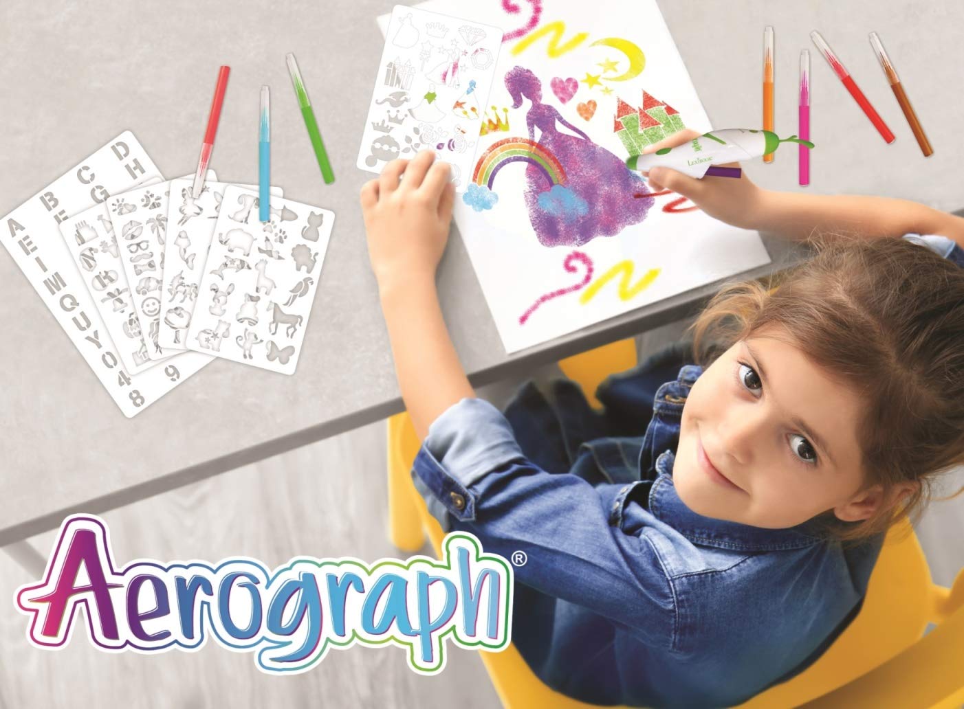 Lexibook CR800 spray magico aerografo bianco 12 pennarelli