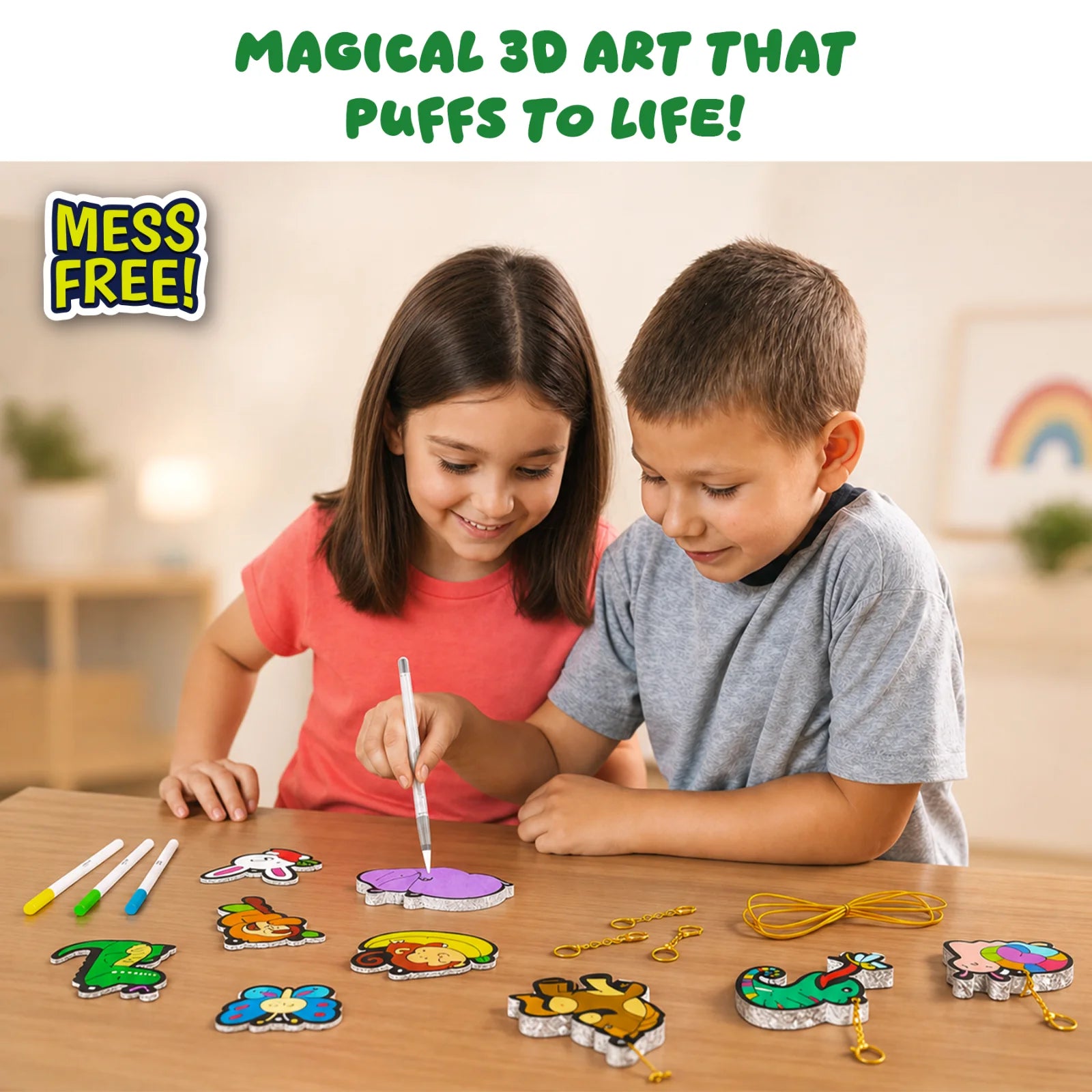 Skillmatics Aqua Puffs Animal Friends kit 3D animali