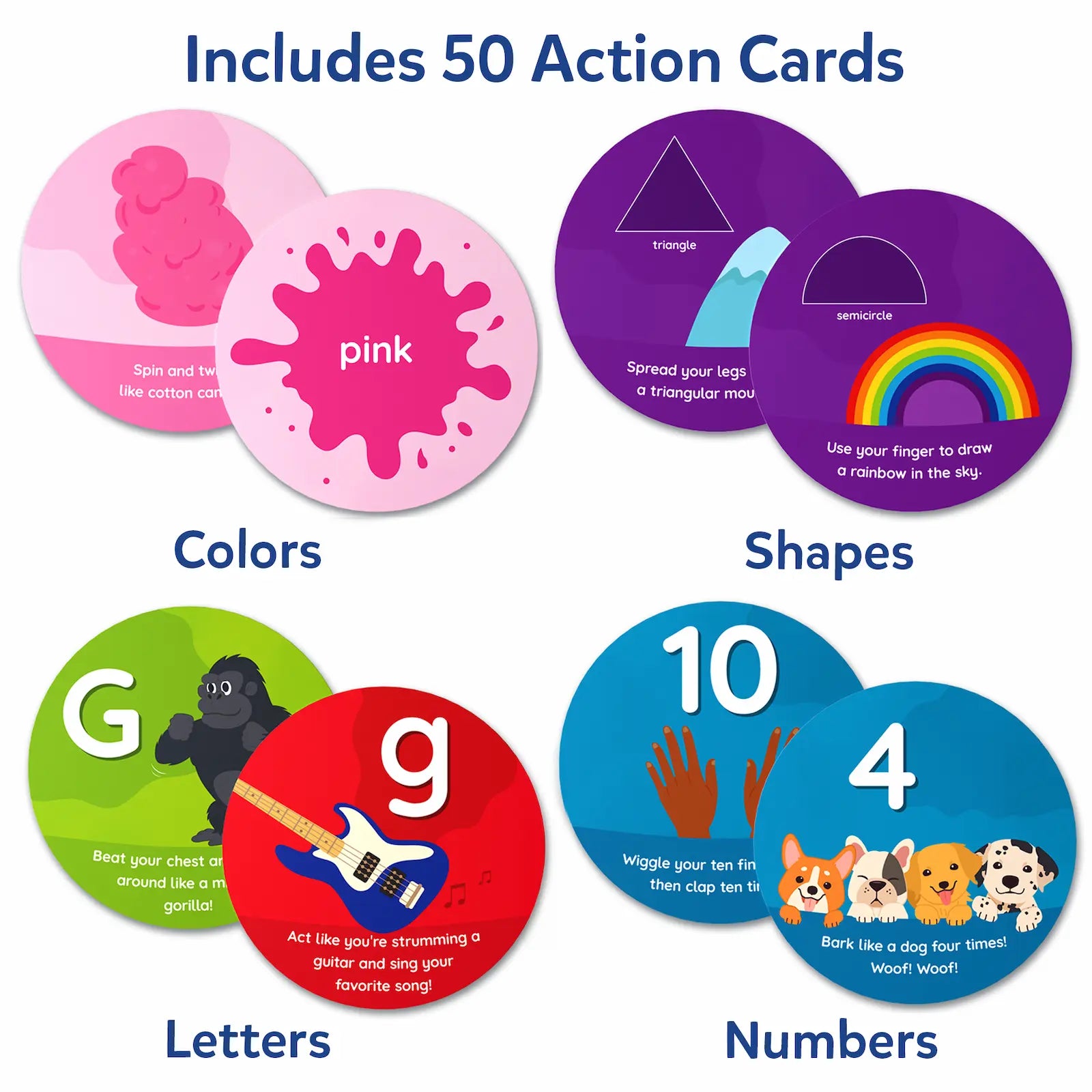 Skillmatics Jump and Learn flashcard 50 carte 2-5 anni