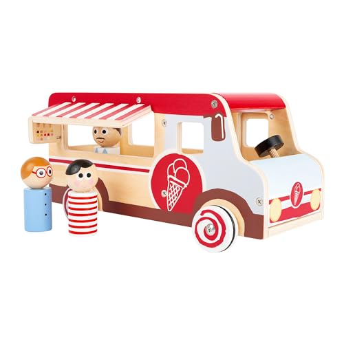 smallfoot 11457 carretto gelati legno con figure 3 anni