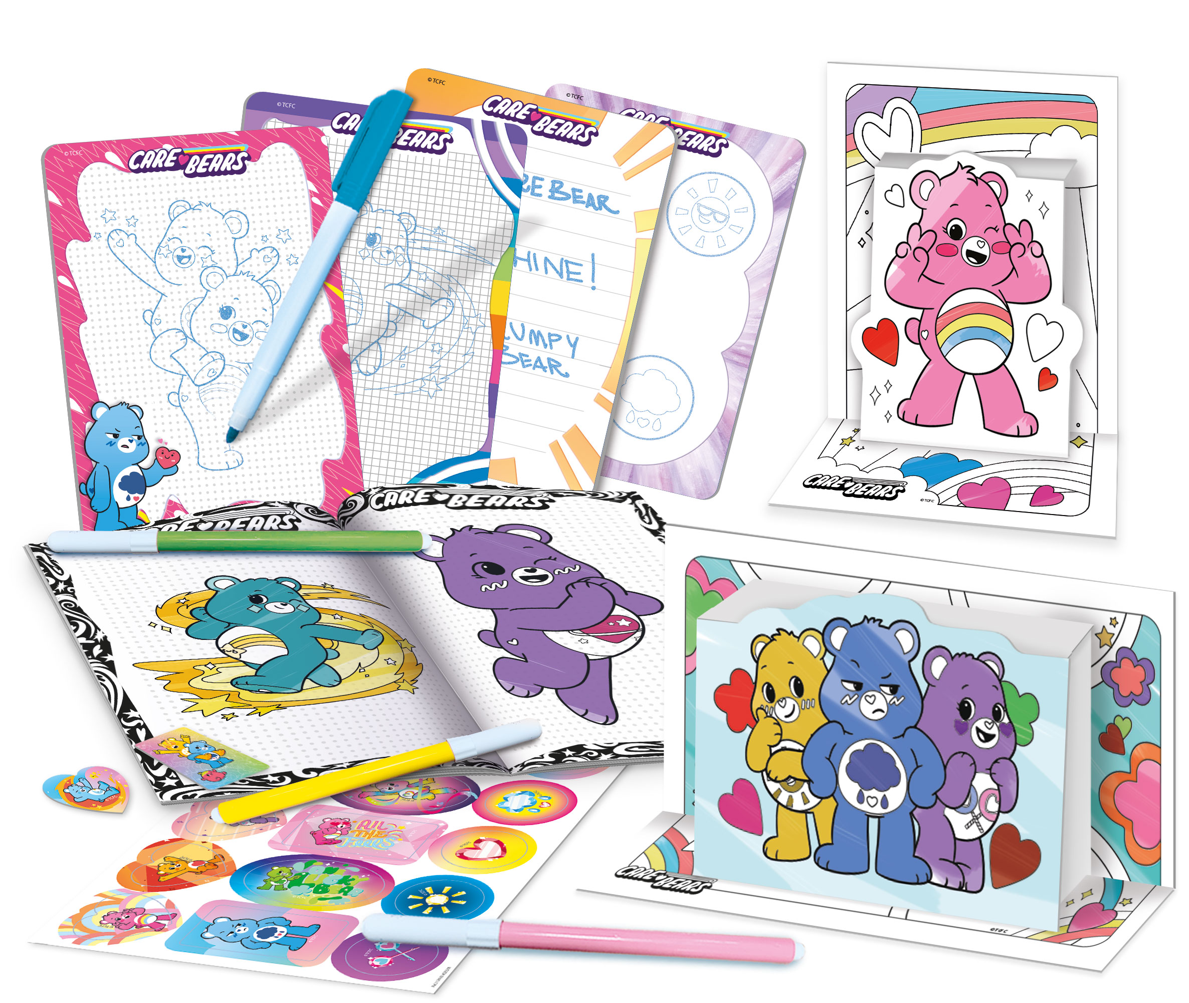 Lisciani Care Bears zainetto set disegno da colorare