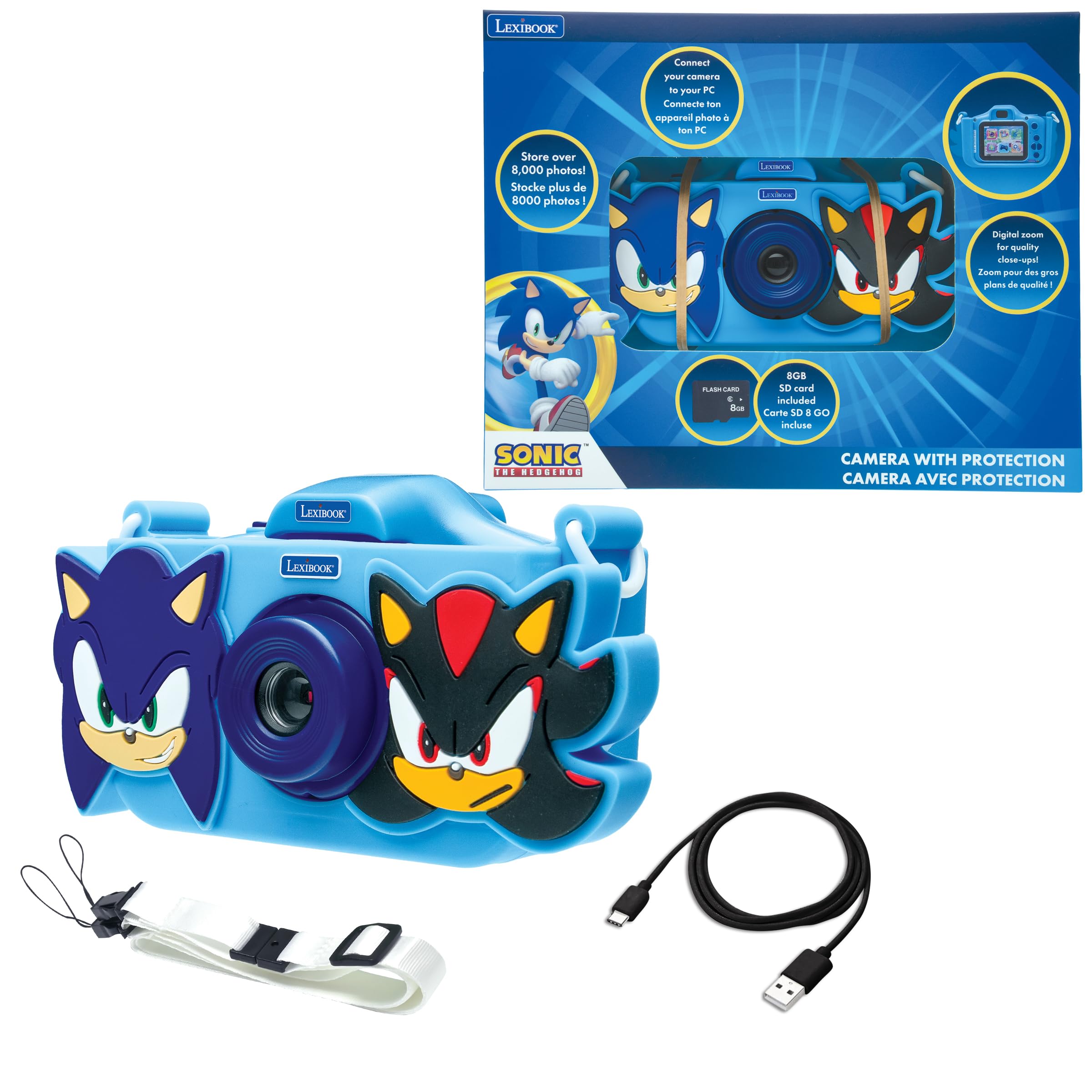 Lexibook Sonic DJ078SN fotocamera bambini 4-in-1