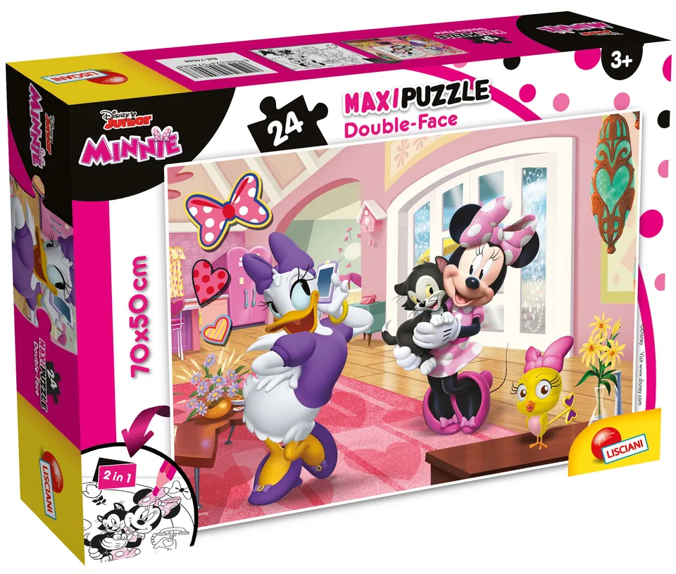 Lisciani Disney Maxi Floor 24 Minnie puzzle bambini double-face