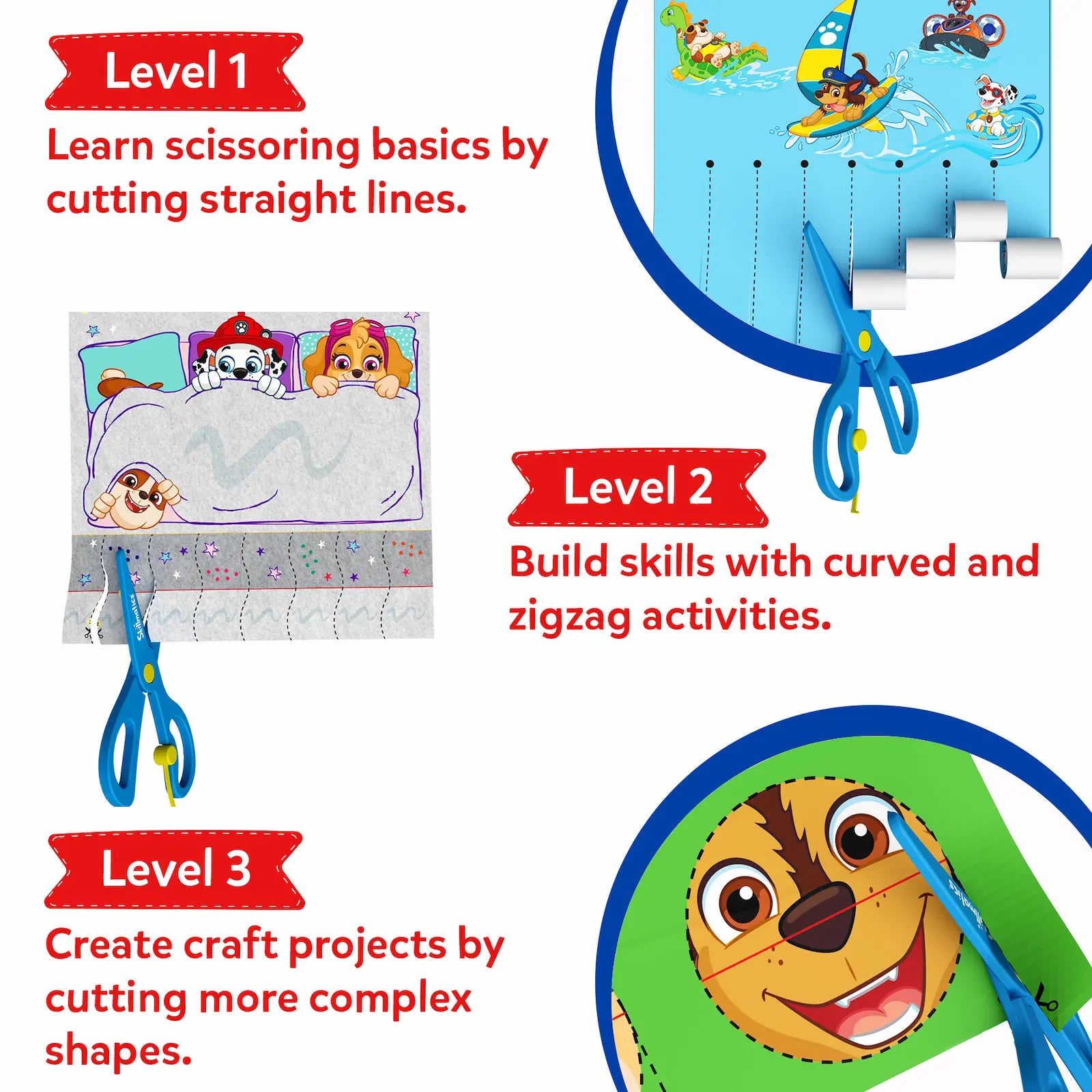 Skillmatics Snip Snip PAW Patrol kit ritaglio 3-7 anni