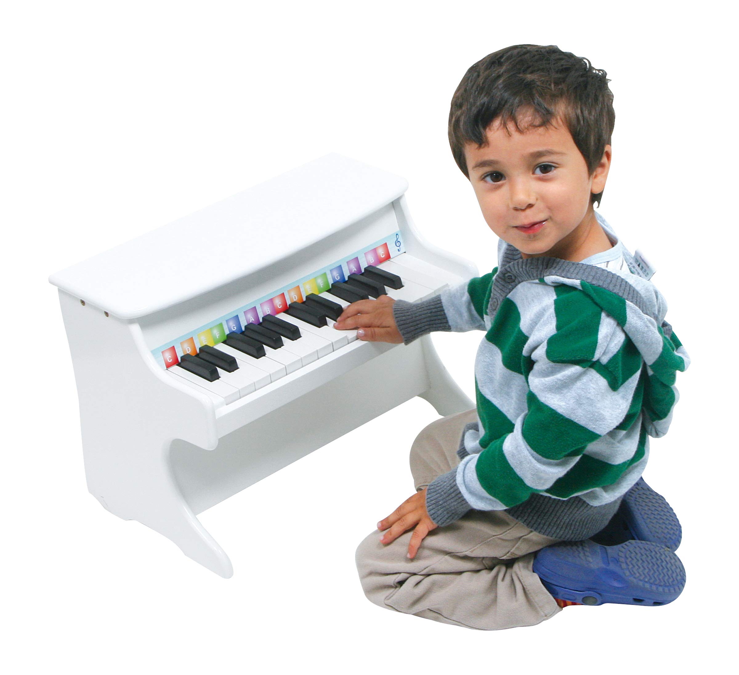 smallfoot 2473 pianoforte giocattolo in legno bianco