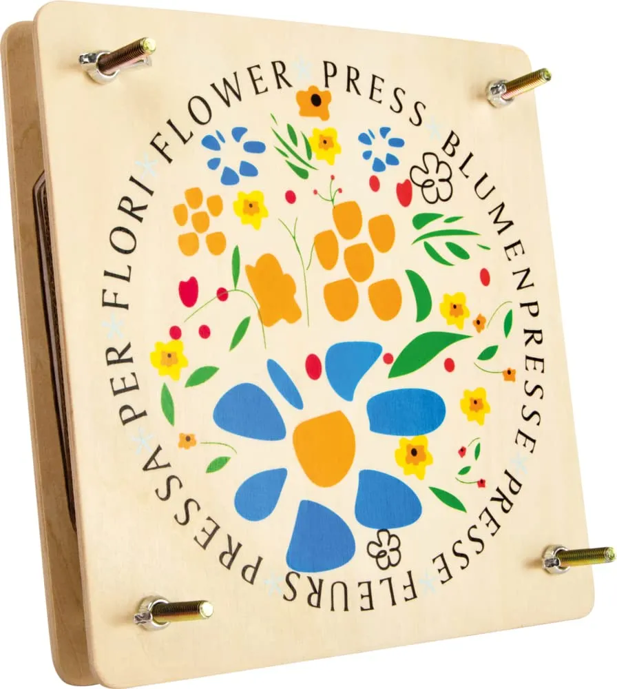 smallfoot pressa per fiori in legno con viti