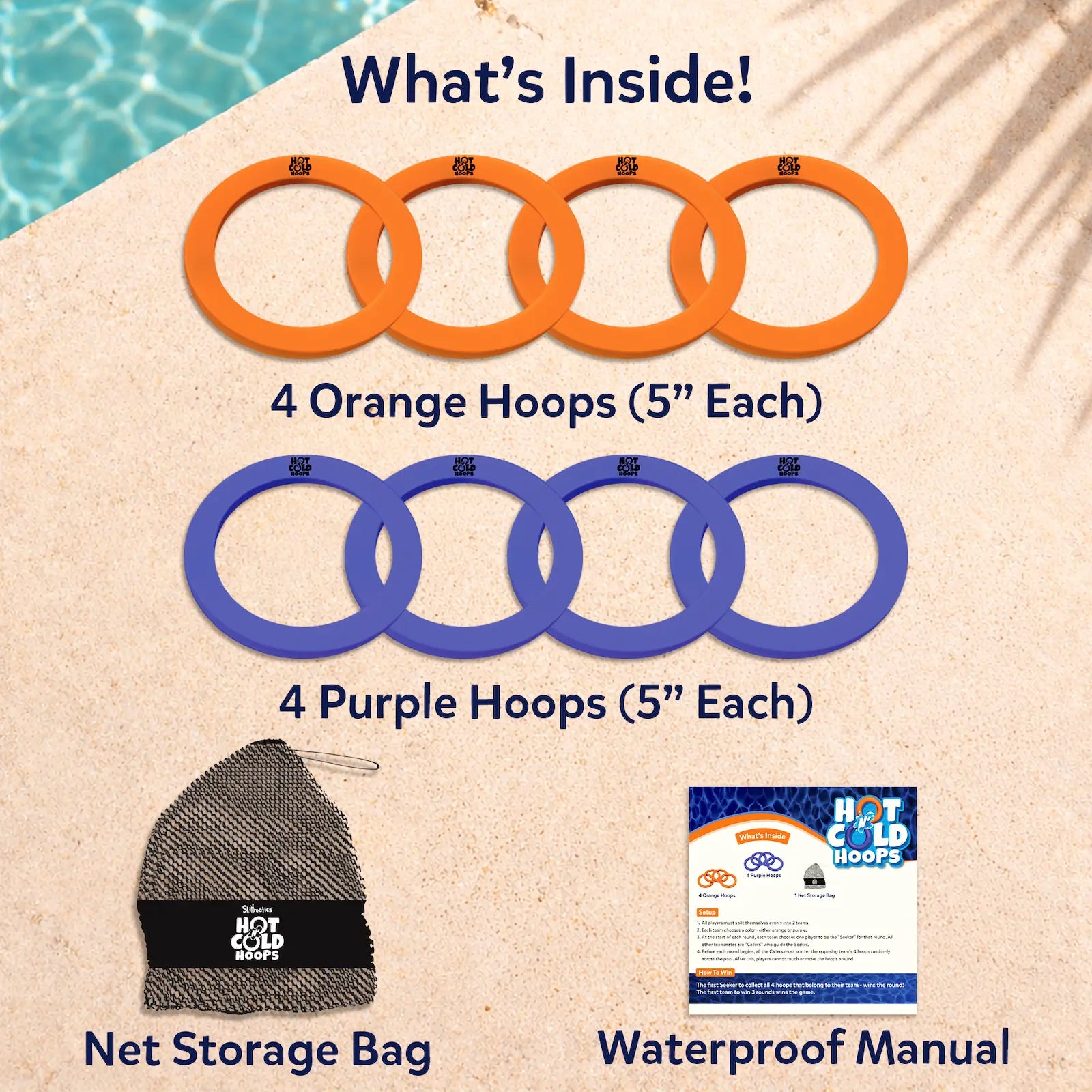 Skillmatics Hot & Cold Hoops gioco piscina squadre estate