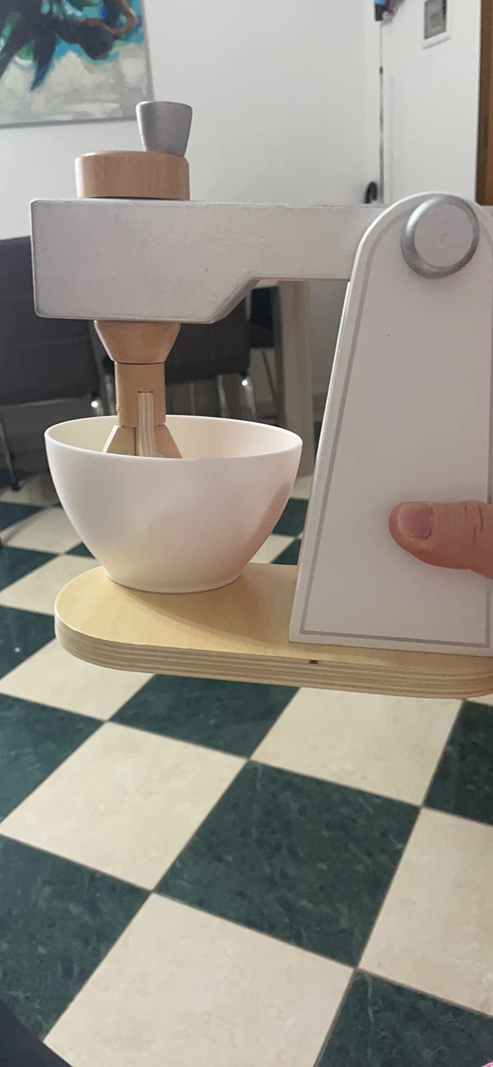 smallfoot 10595 sbattitore cucina bambini legno con ciotola