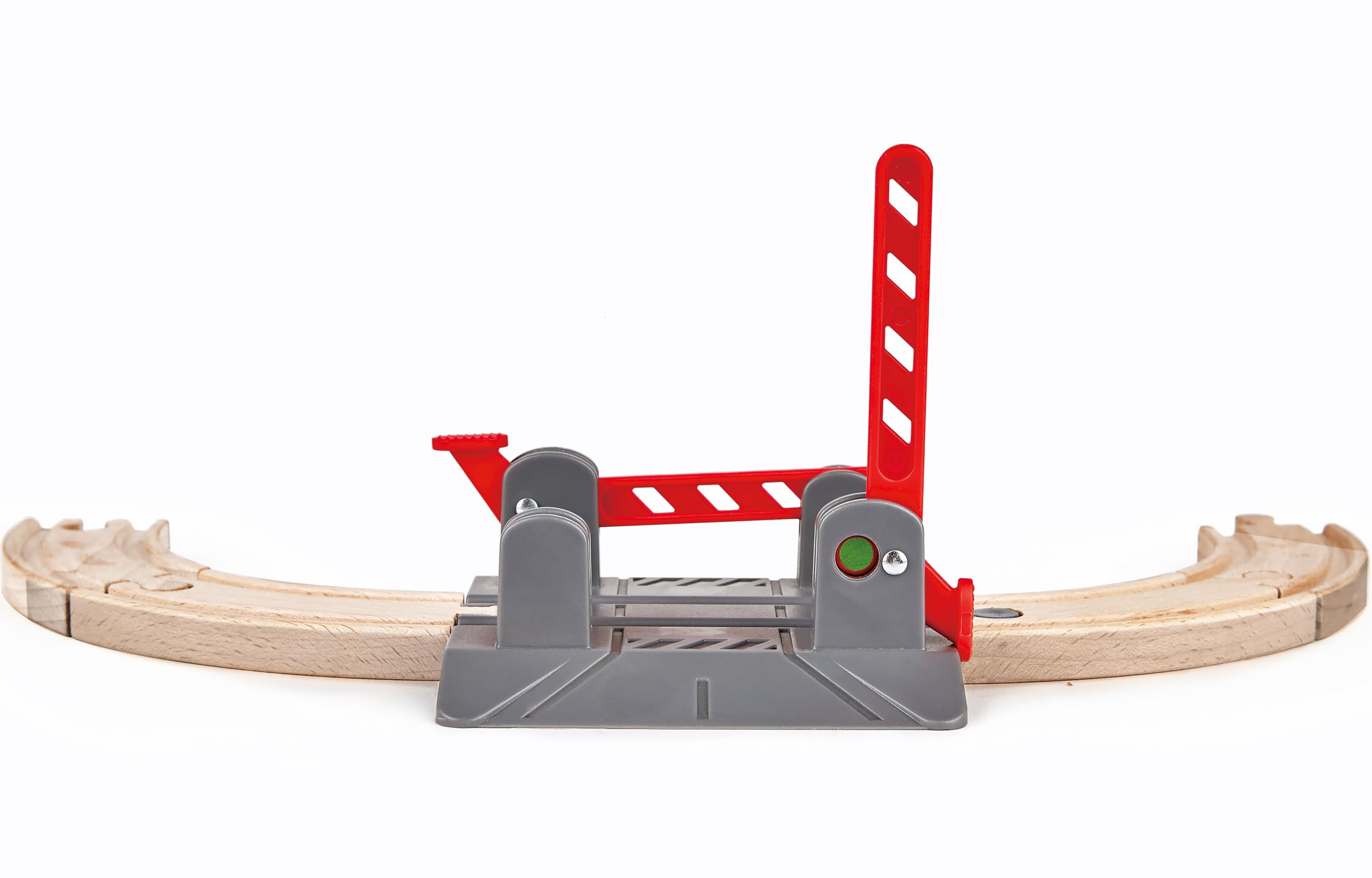 Hape Pista Trenino Legno 32 Pezzi con Gru e Passaggio a Livello