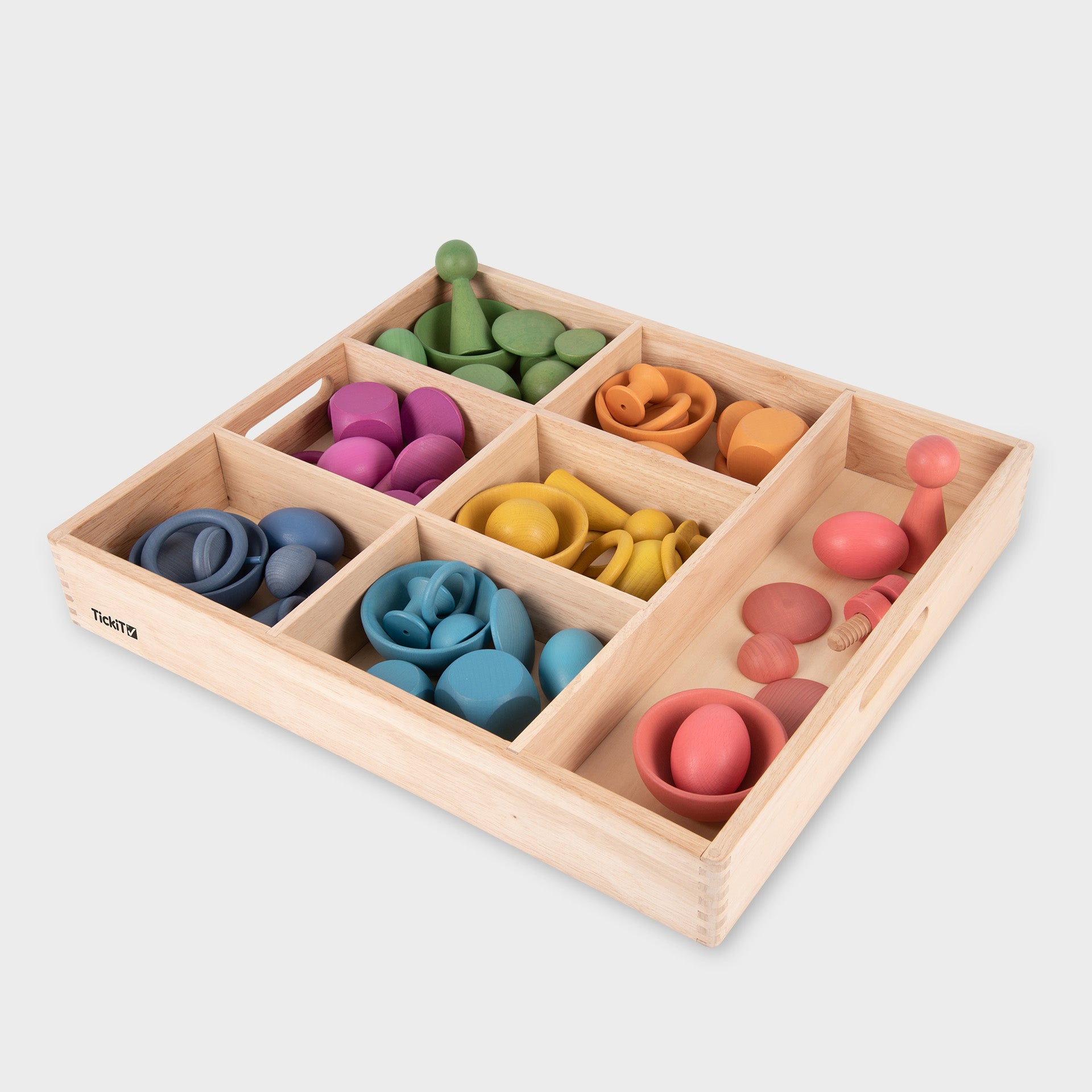 Tickit Rainbow Wooden super set 84 pezzi + vassoio