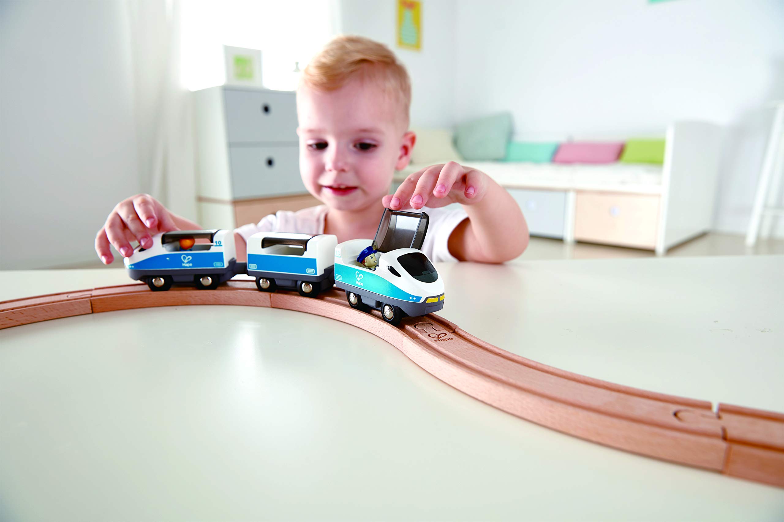 Hape Set Treno Passeggeri trenino legno pista a 8