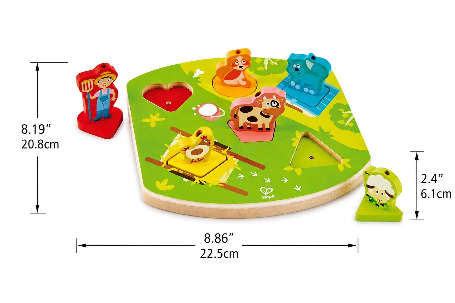 Hape E1614 puzzle legno bambini coordinazione oculo-manuale