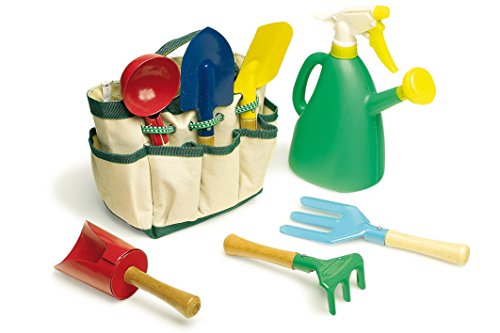 smallfoot 1710 borsa giardinaggio bambini attrezzi legno 3 anni