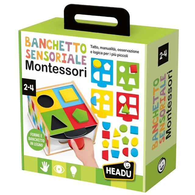 Headu Banchetto Sensoriale IT57182 gioco montessori vecchia versione legno