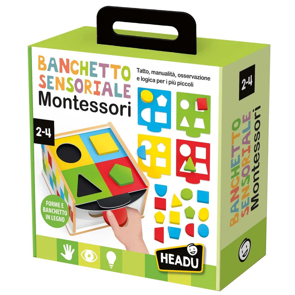 Headu Banchetto Sensoriale IT57182 gioco montessori vecchia versione legno