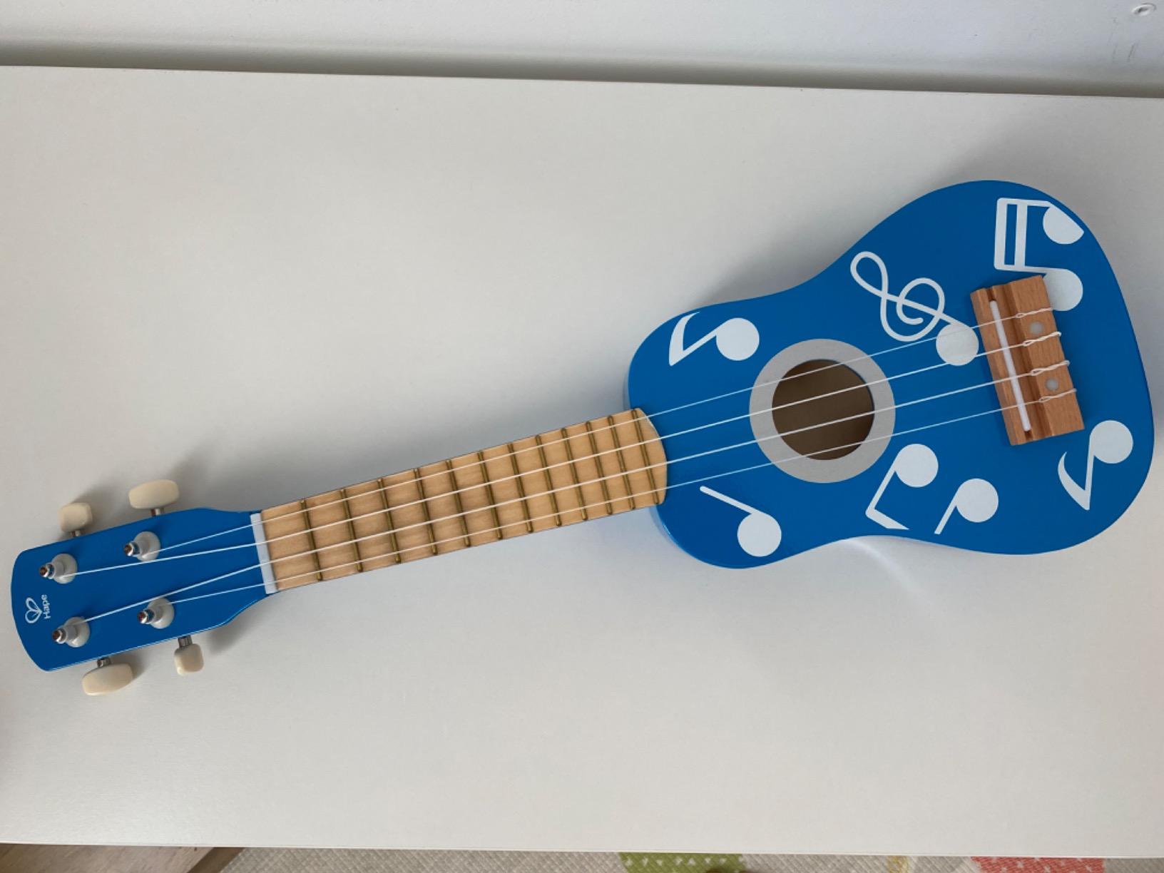 Hape E0604 ukulele giocattolo in legno blu