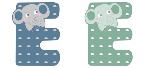 smallfoot Lettere Legno 12512 lettera cameretta E elefante 12 pezzi