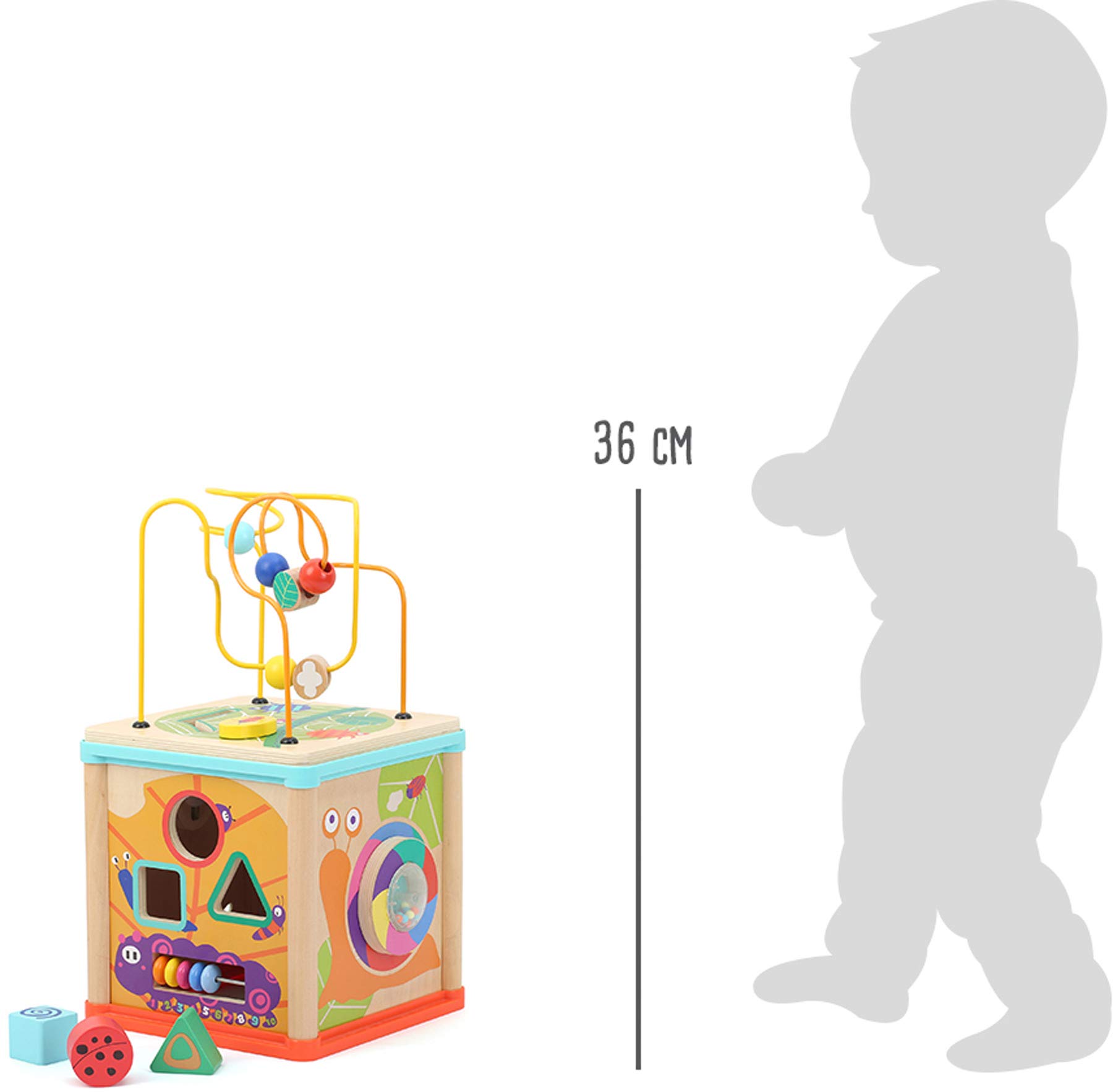 smallfoot 10622 Giardino cubo motricità legno 20 cm