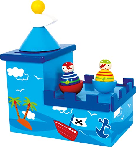 smallfoot Olli & Bolli carillon salvadanaio pirati legno con serratura