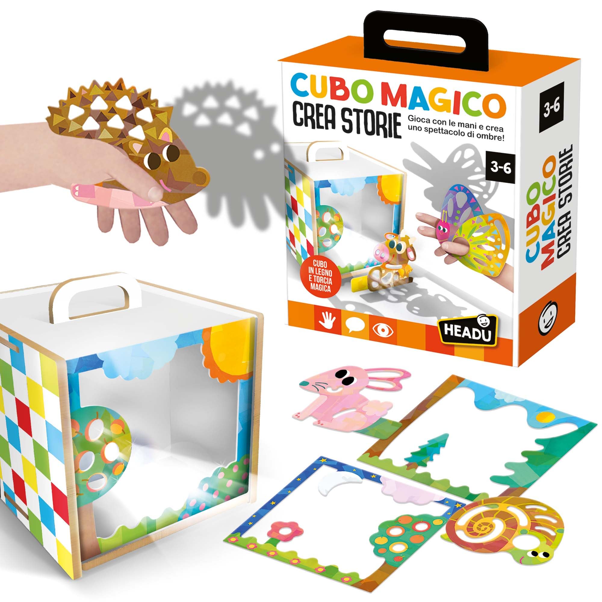Headu Cubo Magico Crea Storie gioco ombre 3-6 anni