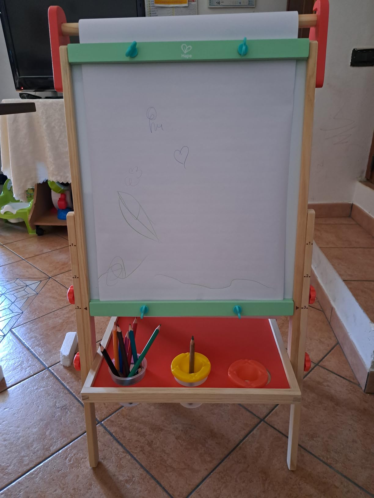 Hape Multiattività lavagna bambini double-face magnetica