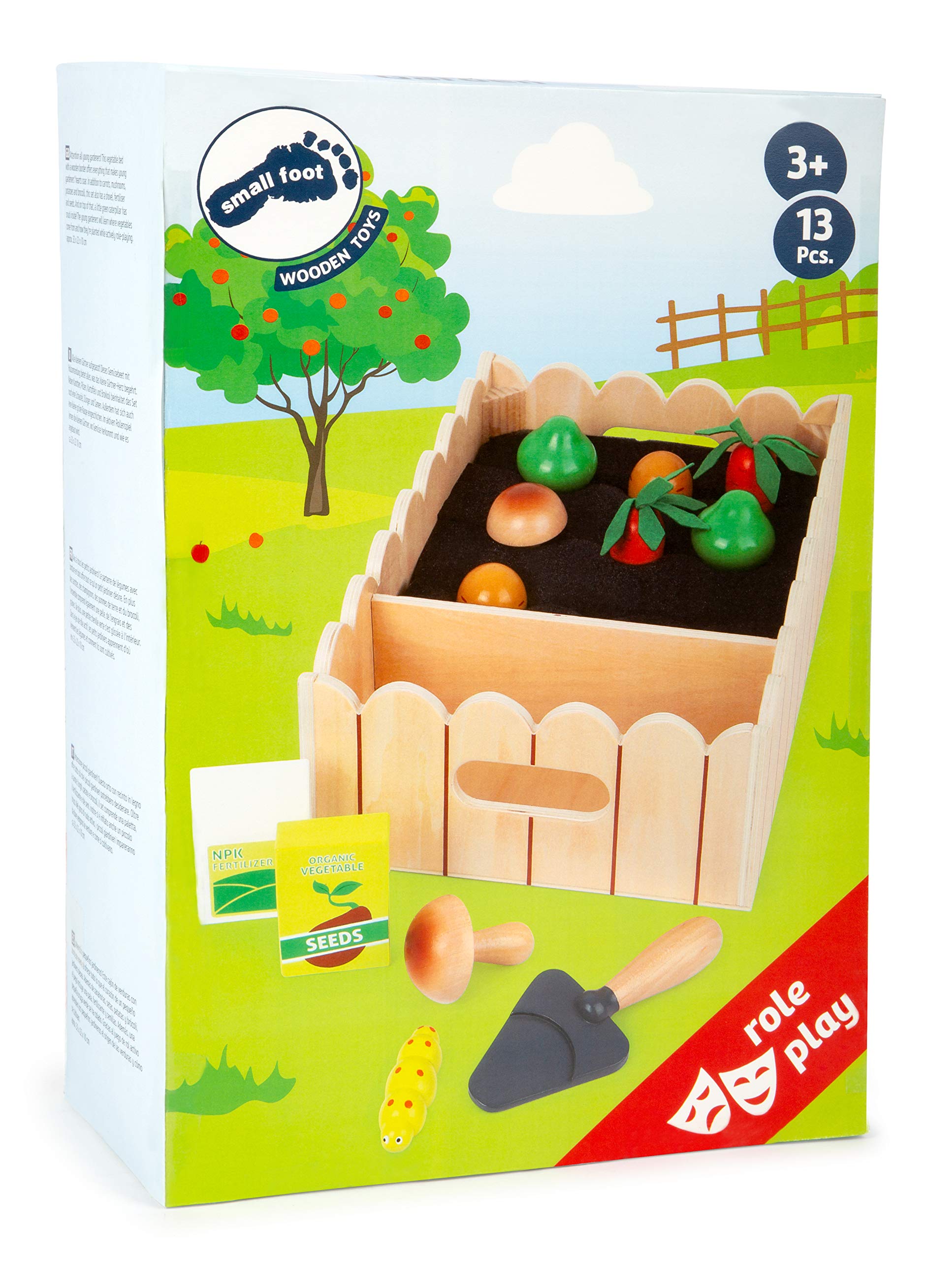 smallfoot 12011 orto in legno gioco con verdure