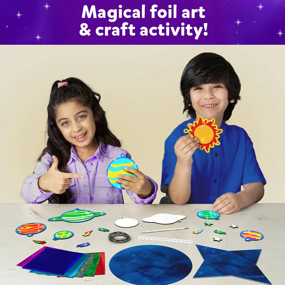 Skillmatics Foil Fun Solar System kit creativo sistema solare 4-12 anni