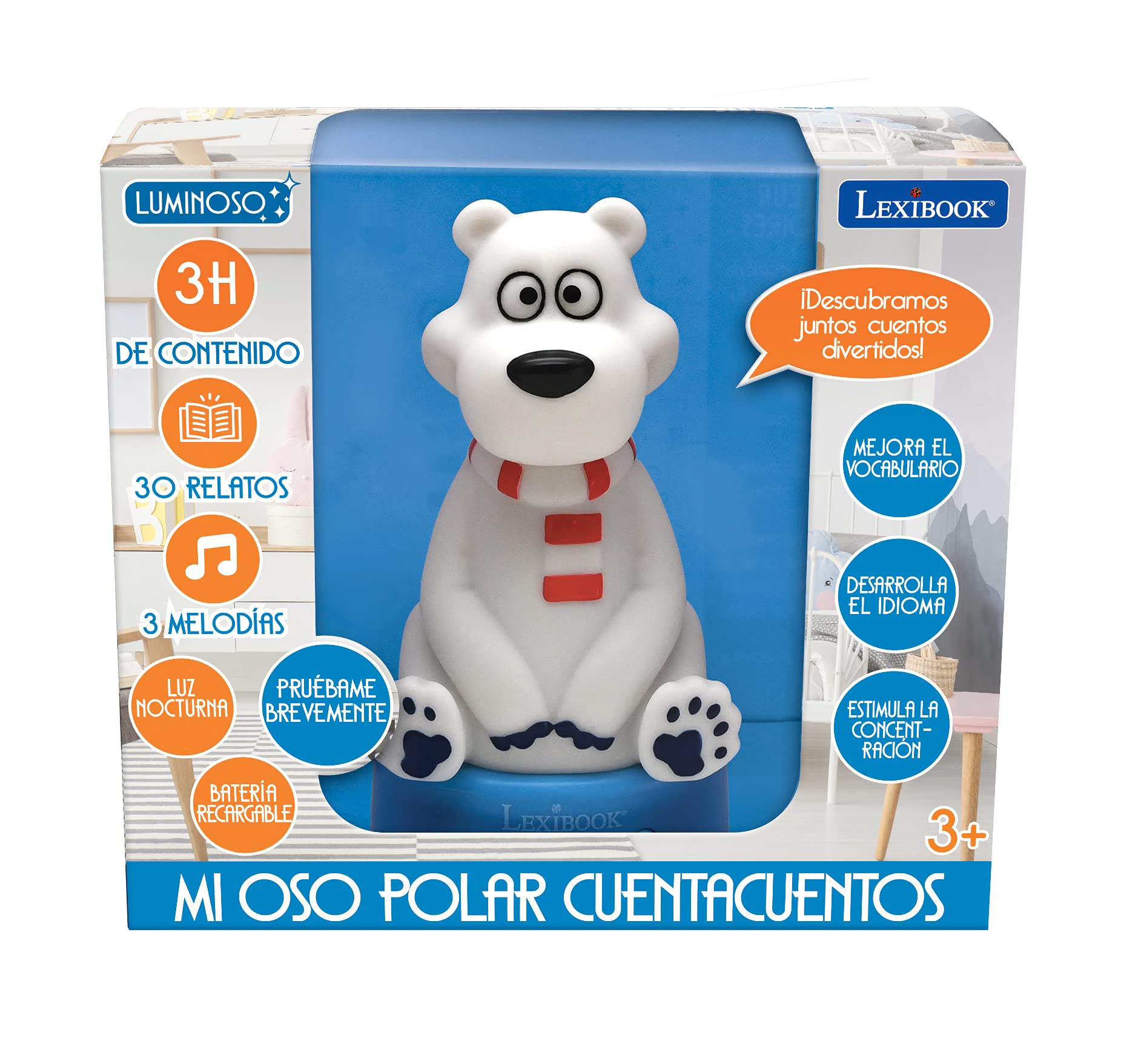 Lexibook Storyteller STN01ANXES orso peluche storie spagnolo