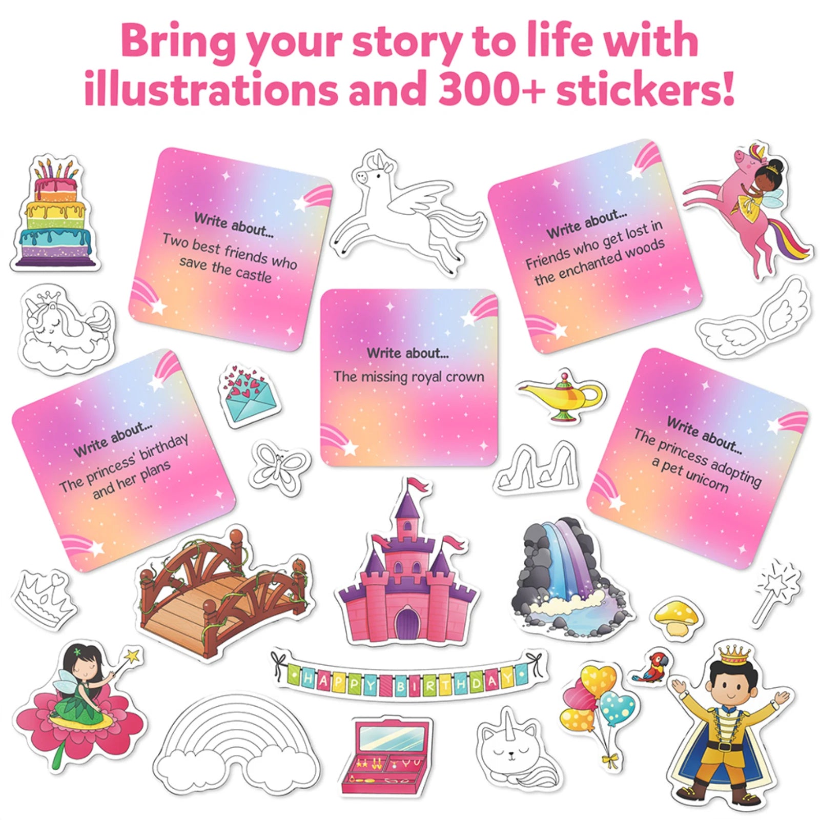 Skillmatics My Storybook Unicorns Princesses kit creativo 5-10 anni