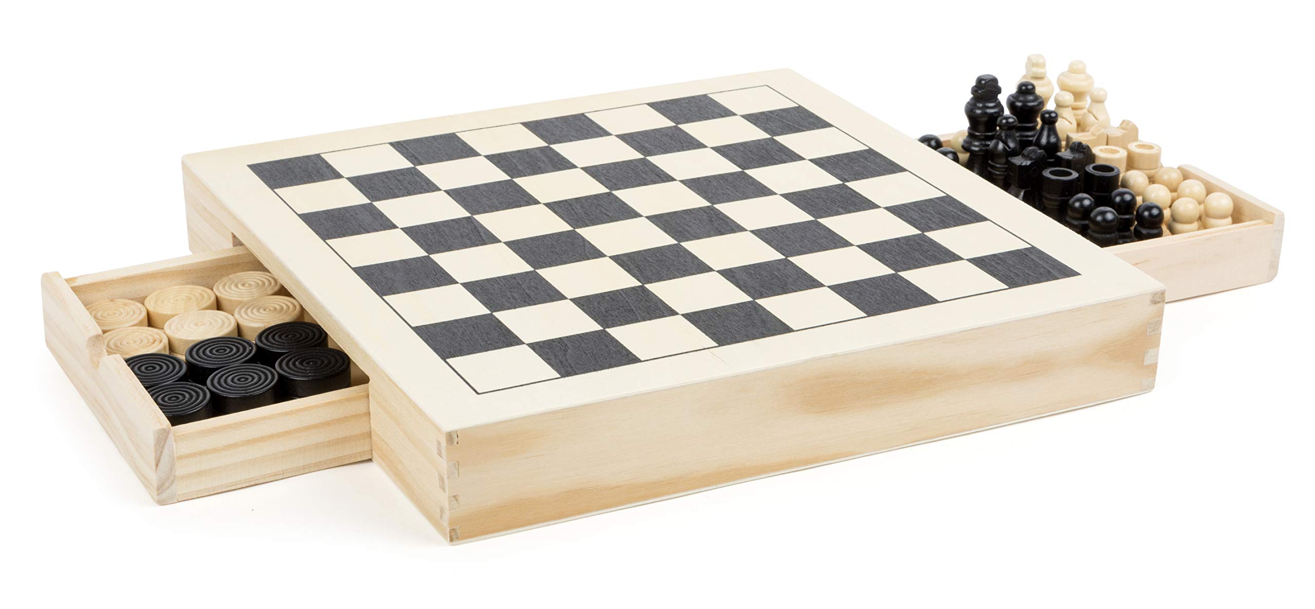 smallfoot set giochi scacchi dama e mulino in legno