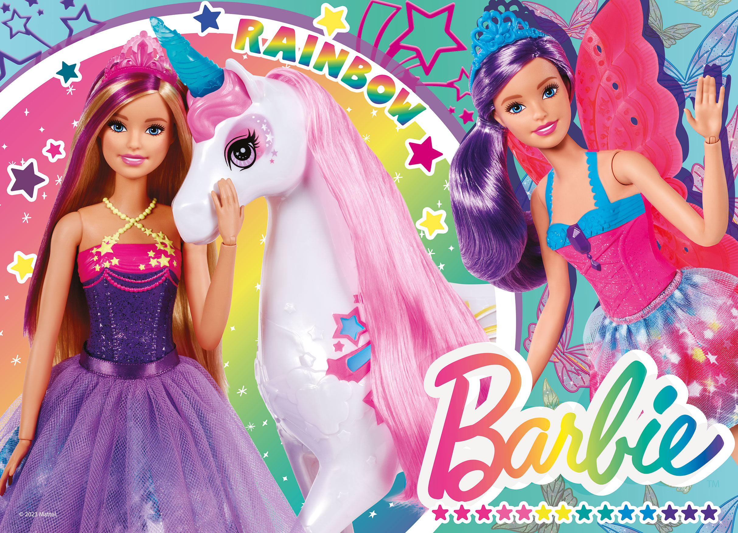 Lisciani Barbie Maxifloor 4x48 puzzle bambini scintillante