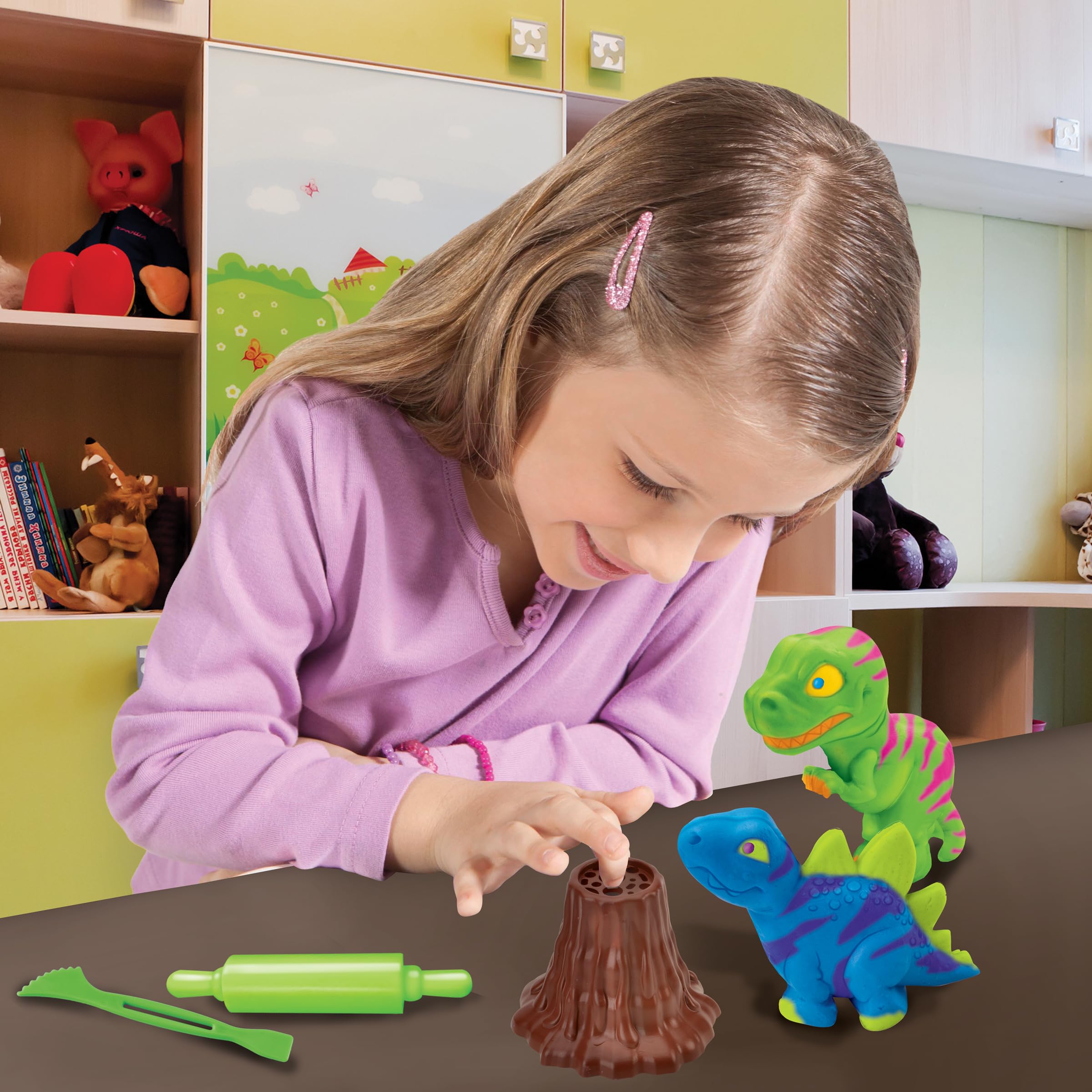 Lexibook CRDOUGH11 Dino pasta modellabile fluorescente