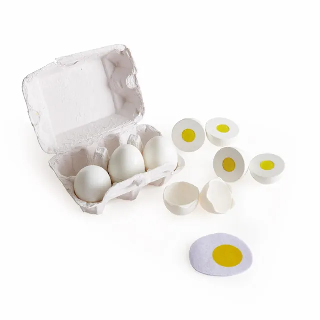 Hape Cartone Uova cucina legno 6 uova sode fritte 3 anni
