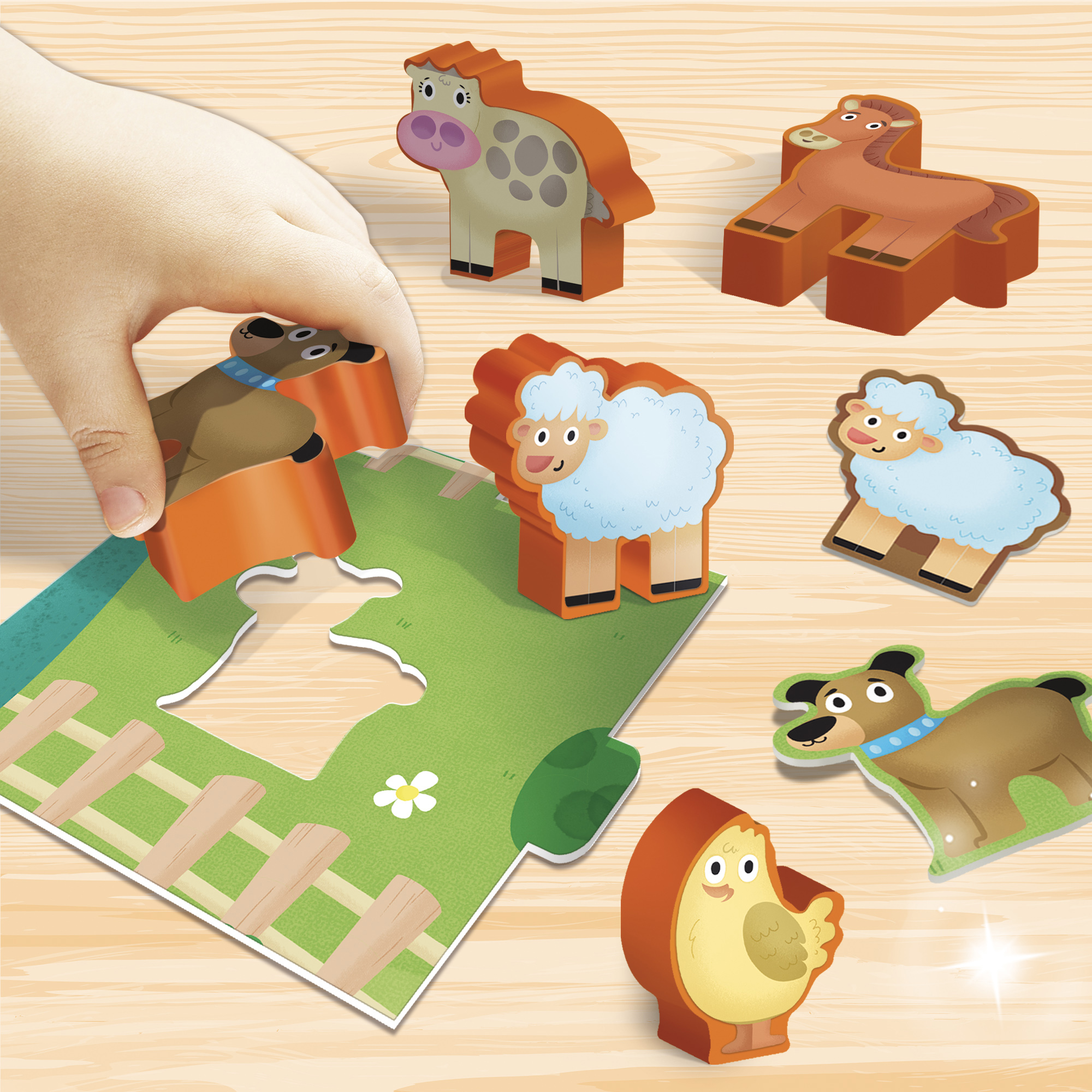 Lisciani Carotina Baby Farm gioco fattoria sagome da 1 anno