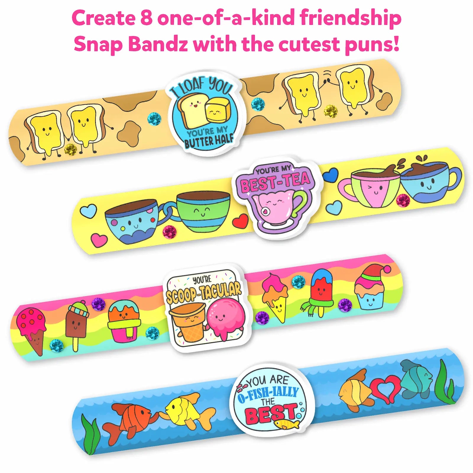 Skillmatics Snap Bandz Friendship Bands kit braccialetti