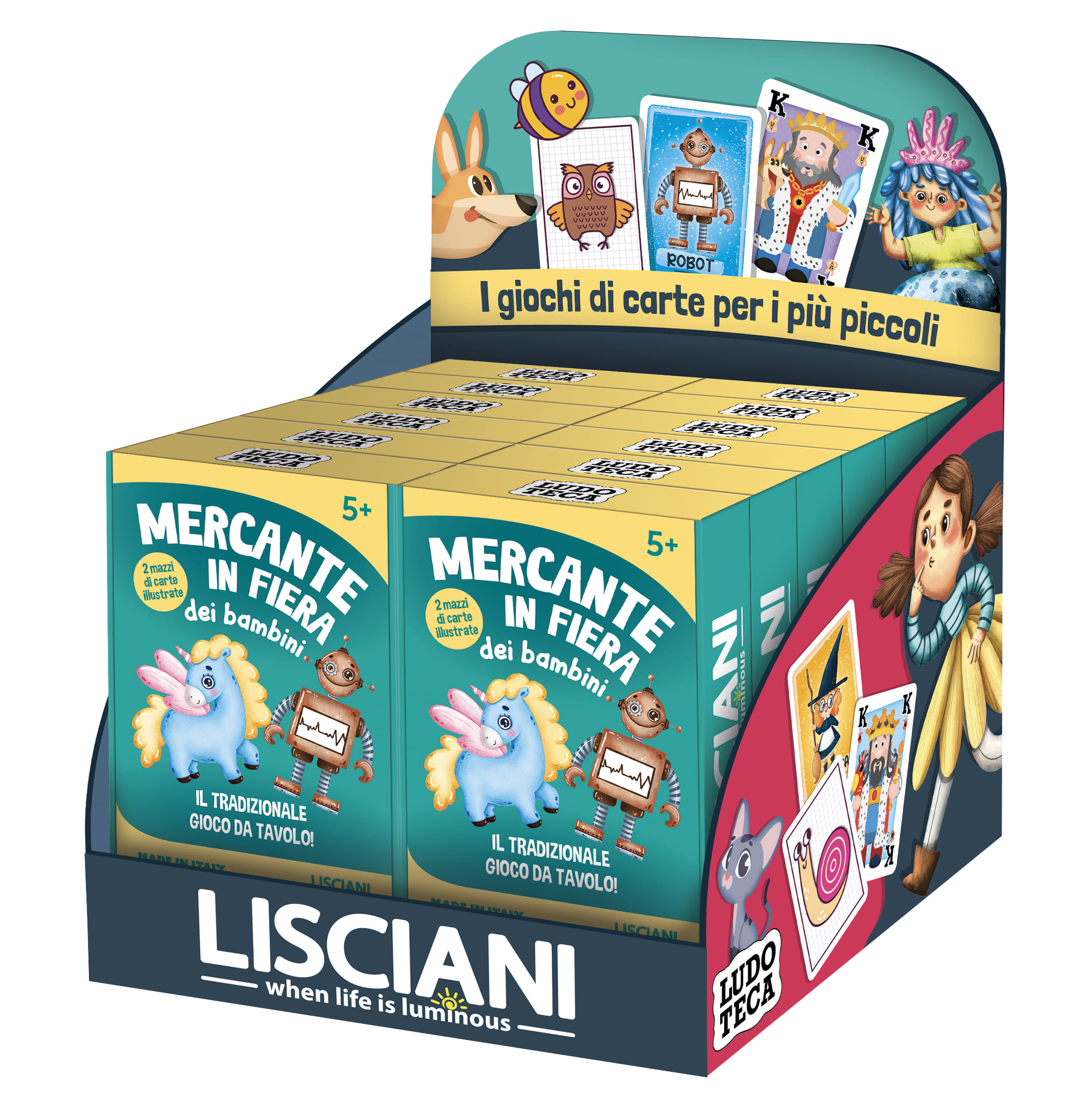 Lisciani Ludoteca Mercante in Fiera carte bambini Bambi
