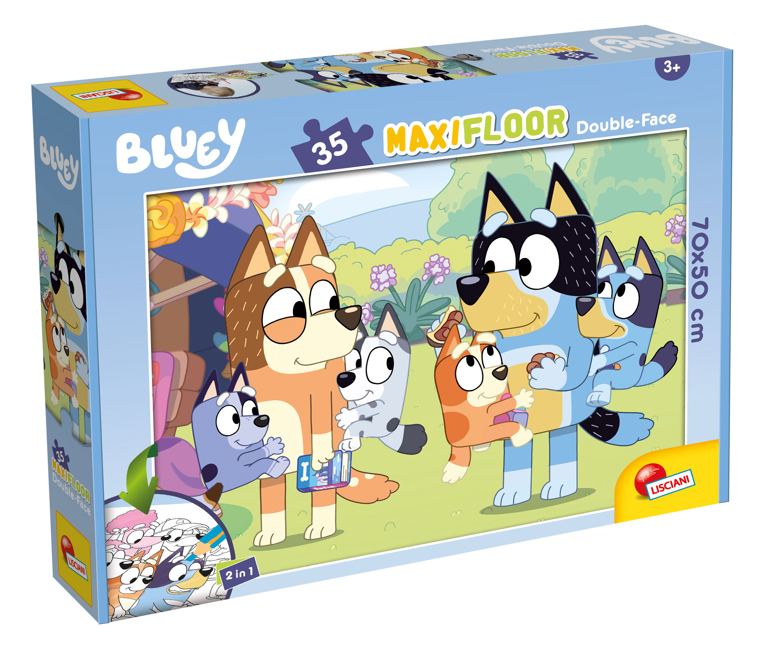 Lisciani Bluey Puzzle Maxifloor 35 puzzle double-face 35 pezzi
