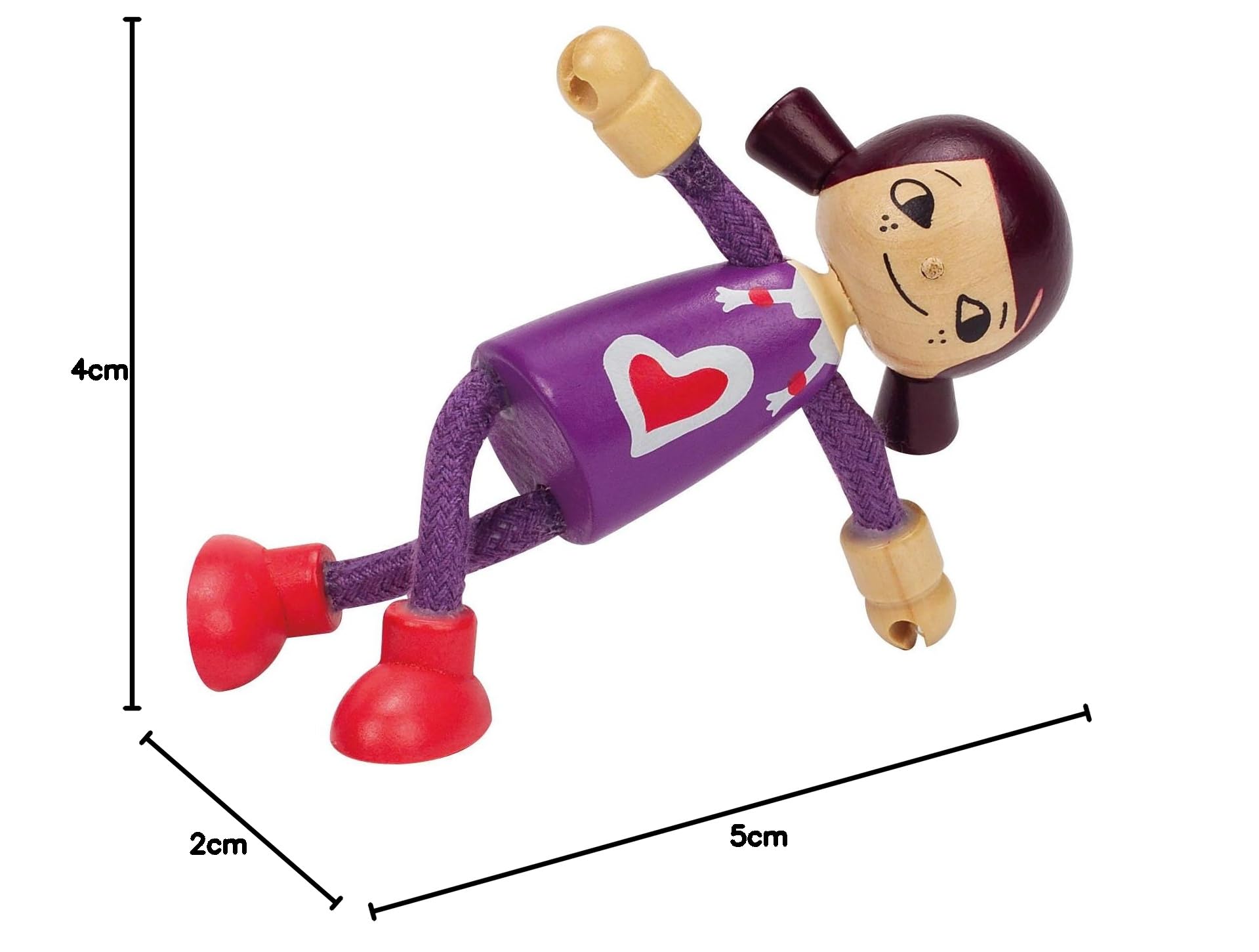 Hape Famiglia Moderna Bambola Legno Figlia Vestito Viola