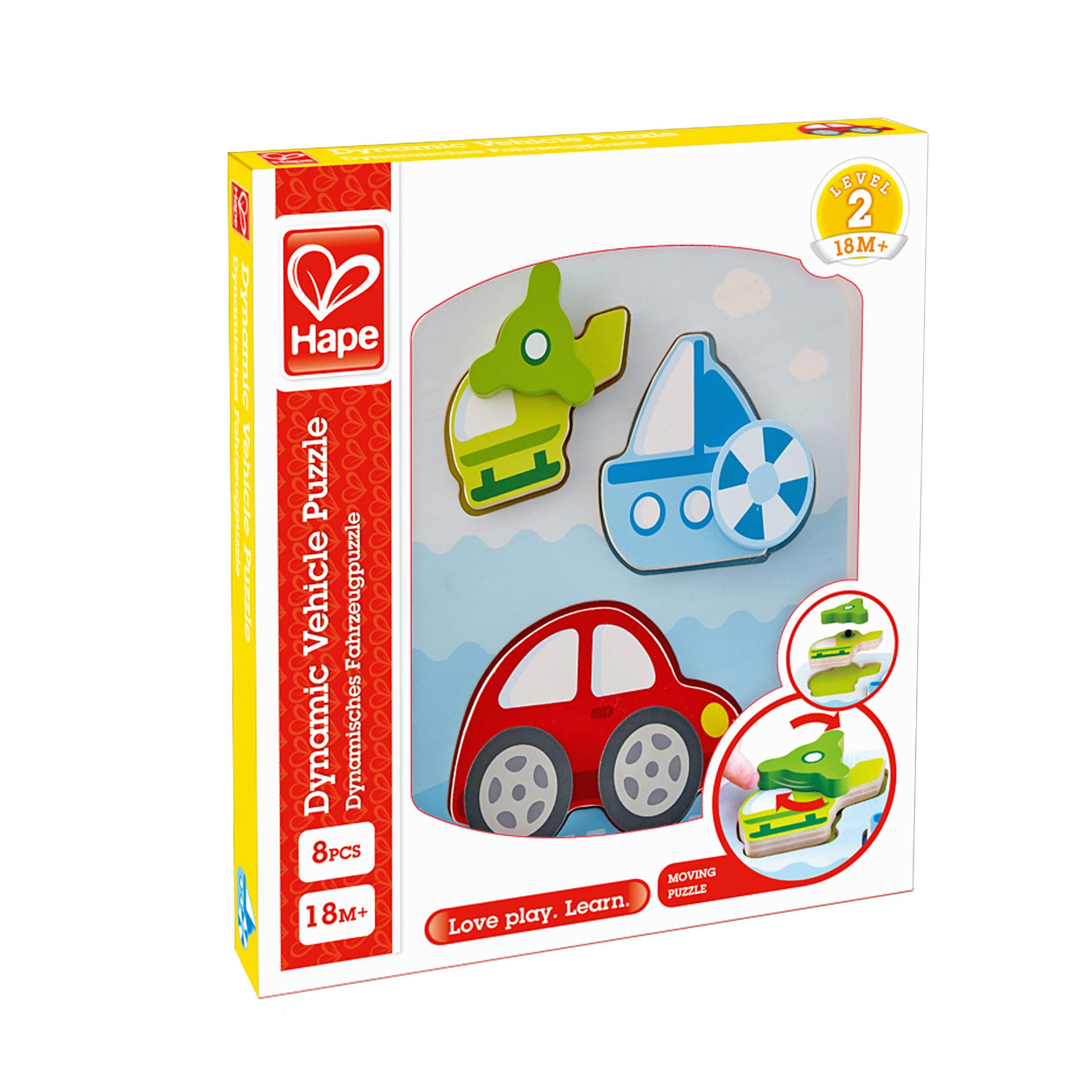 Hape E1607 puzzle legno bambini incastri colori 18 mesi