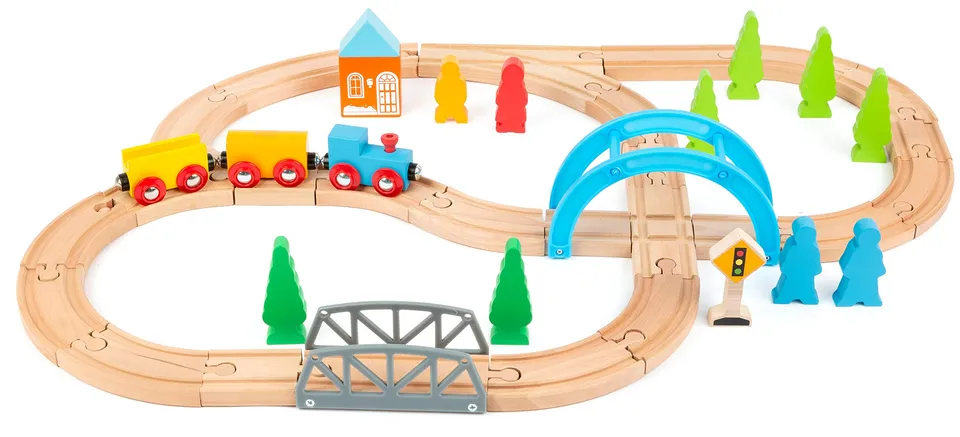 smallfoot Grande Viaggio 11491 trenino in legno 40 pezzi