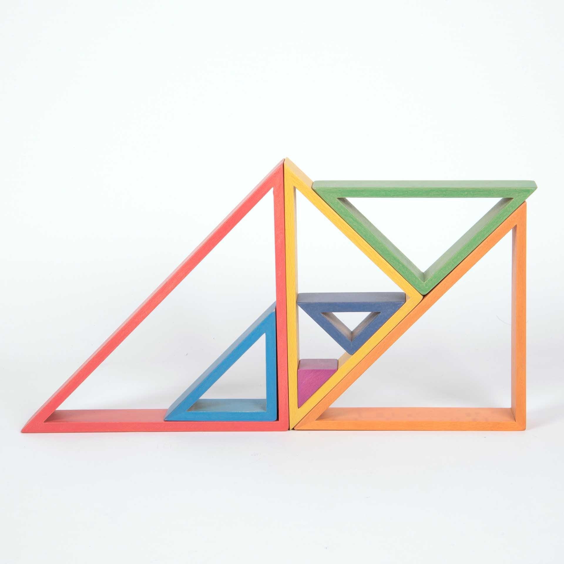 Tickit Rainbow Architect Triangles triangoli legno arcobaleno