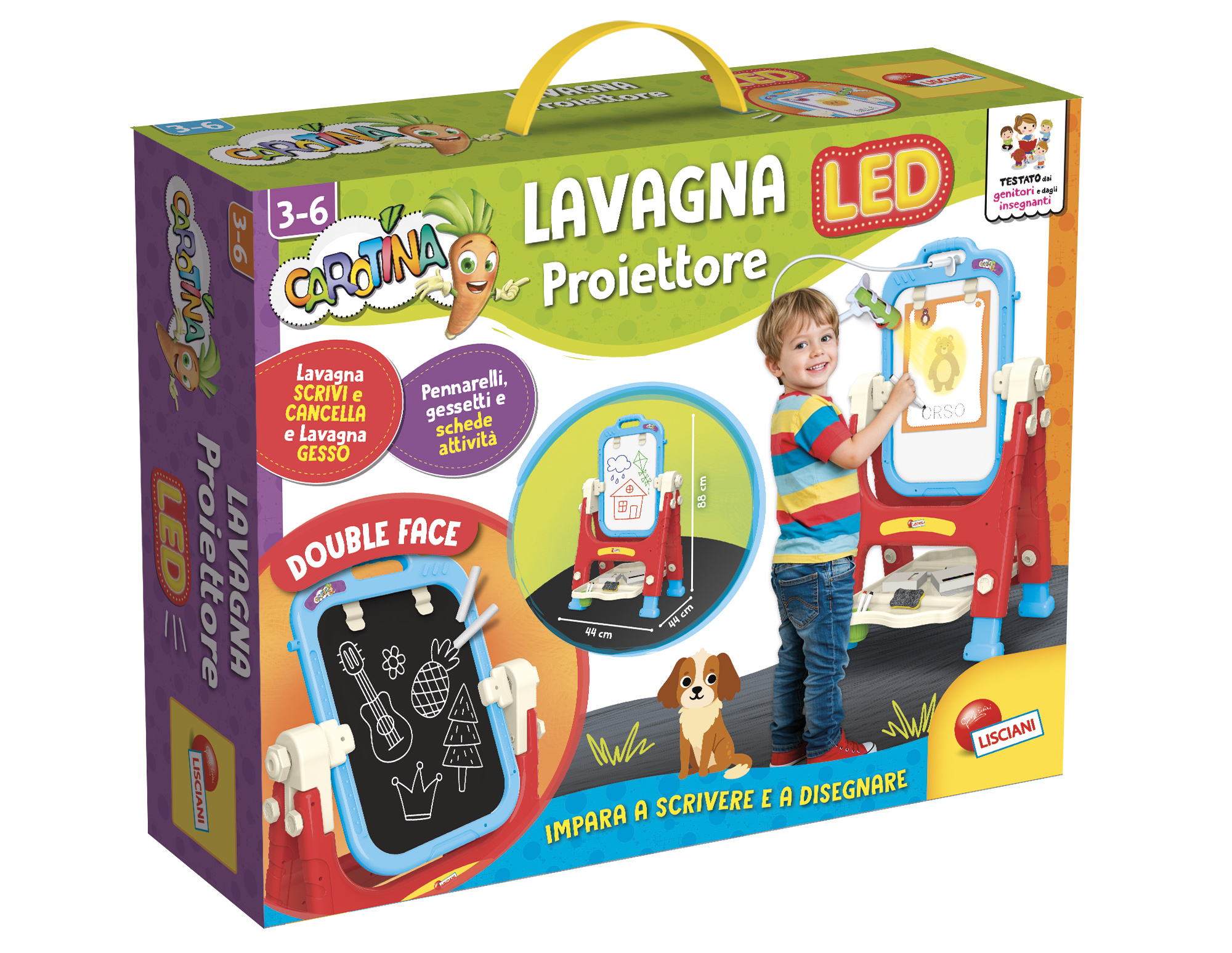 Lisciani Carotina Lavagna Proiettore Led scuola scrittura