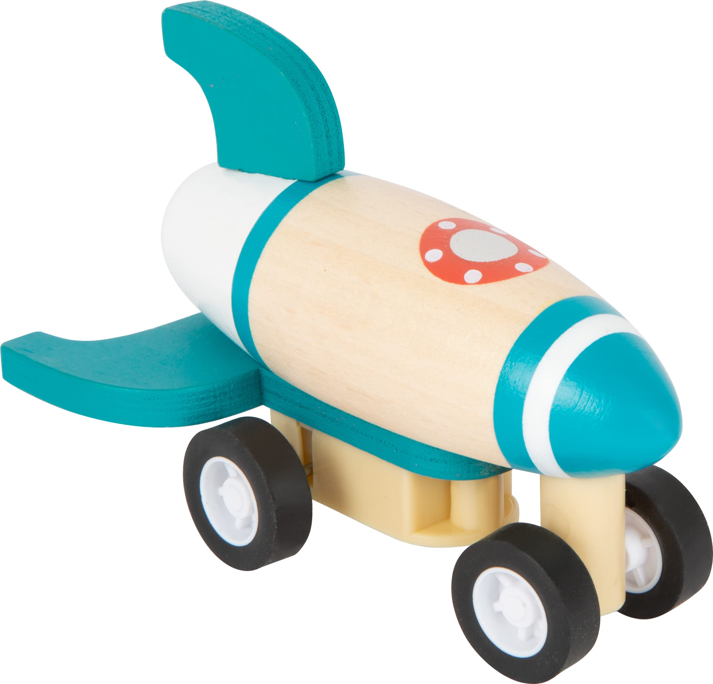 smallfoot 11884 set aerei e missile legno a carica 3 pezzi