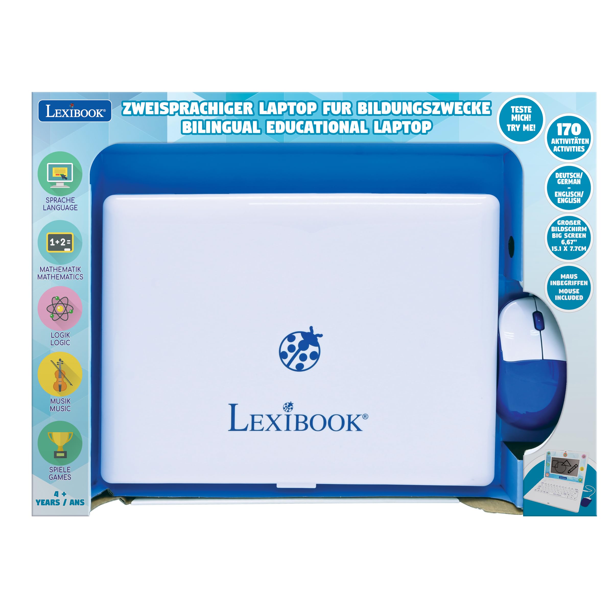 Lexibook Powerman JC599i3 laptop educativo inglese-tedesco 170 attività