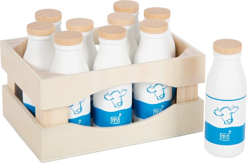 Small Foot Fresh 12354 cassetta latte legno 10 bottiglie