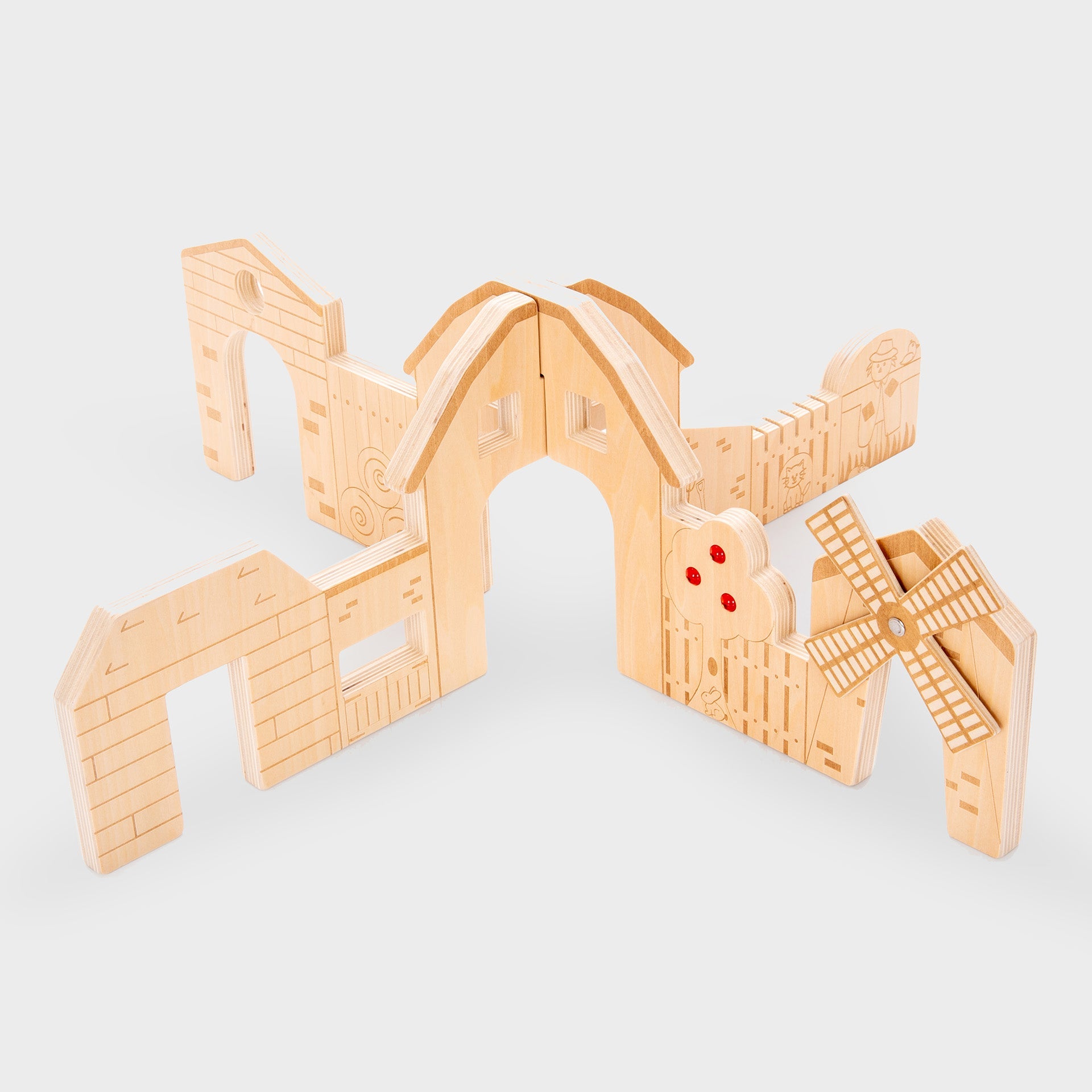 Tickit Farm Discovery divisori fattoria legno 2 pezzi
