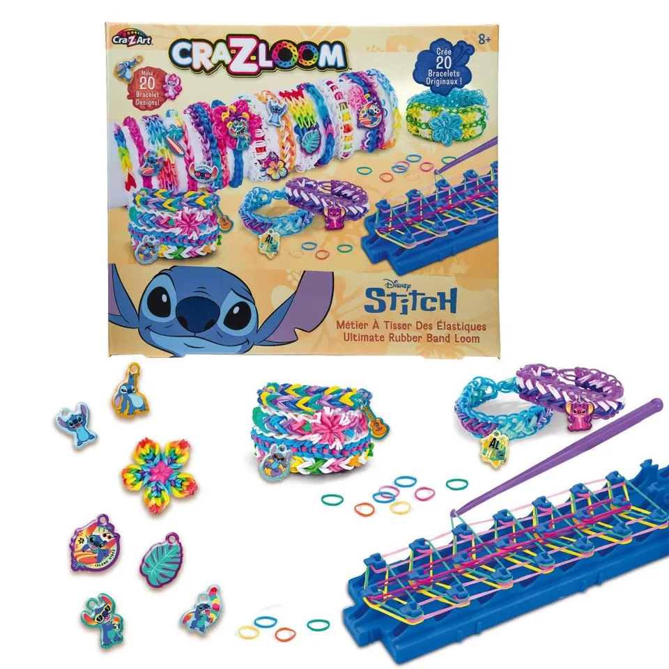 Lexibook Cra-Z-Loom CRLOOM9D kit braccialetti Stitch blu